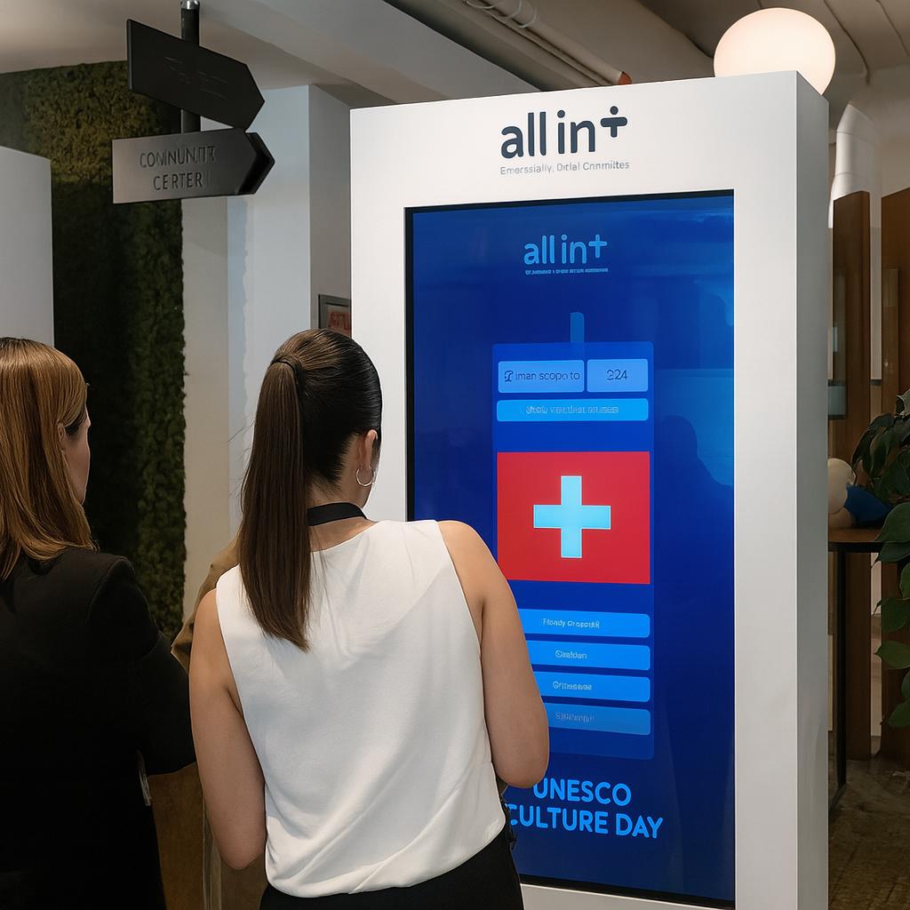 Participants playing the interactive Guess the Flag game at an event, engaging with a fun, branded quiz experience that tests geographical knowledge in a lively setting.